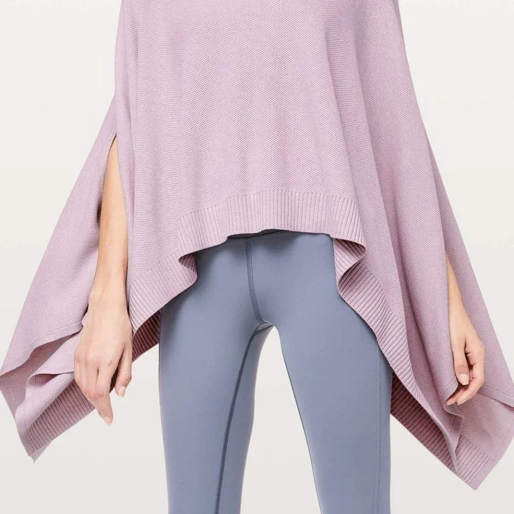 Lululemon Lilac Pink Forward Flow Sweater Poncho One Size - Picture 16 of 16